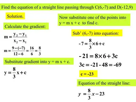 Introduction to Straight Line Equations