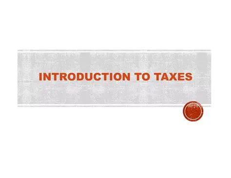 Introduction to Tax Tables