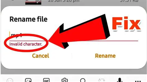 Invalid characters in the shortcut name