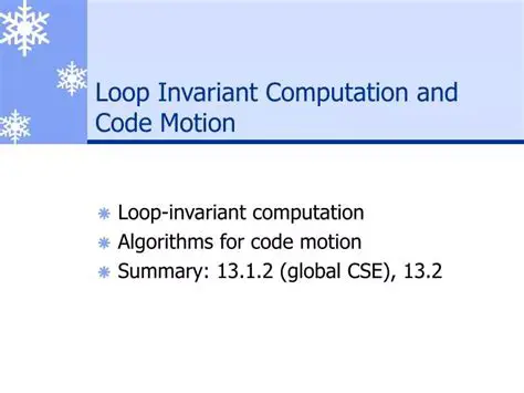 Invariant Computation Subroutine