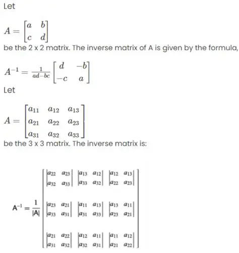 Inverse of the Coefficient Matrix
