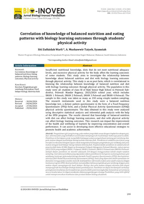 Investigate the relationship between nutritional knowledge and eating patterns