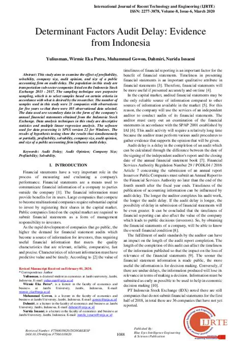 Investigating the effect of other factors on audit delay