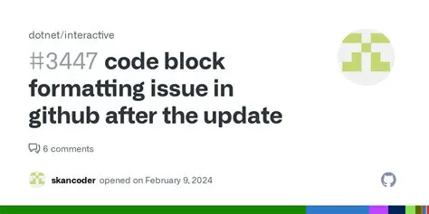 Issue with Code Block Formatting