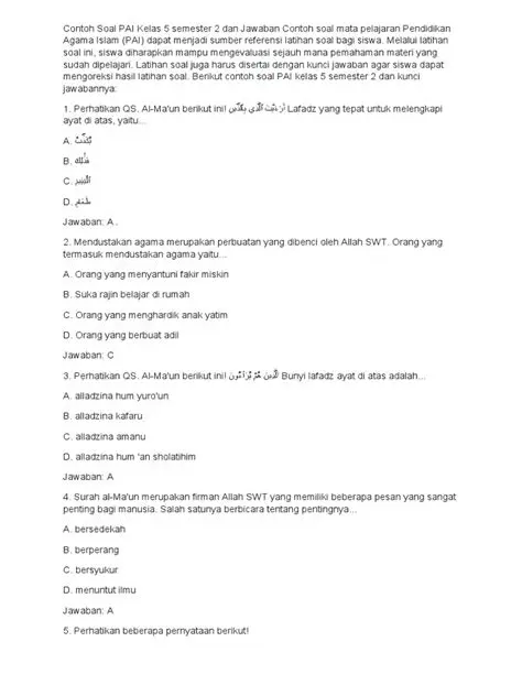 Jawaban Contoh Soal Lainnya