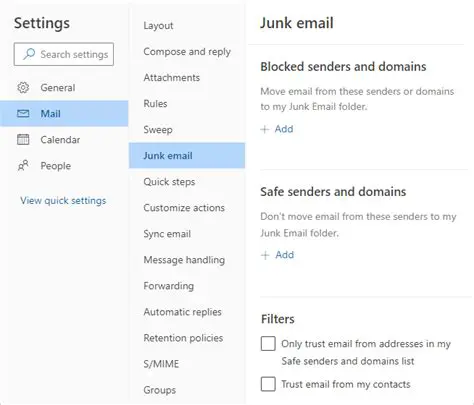 Junk Mail Control and Filtering