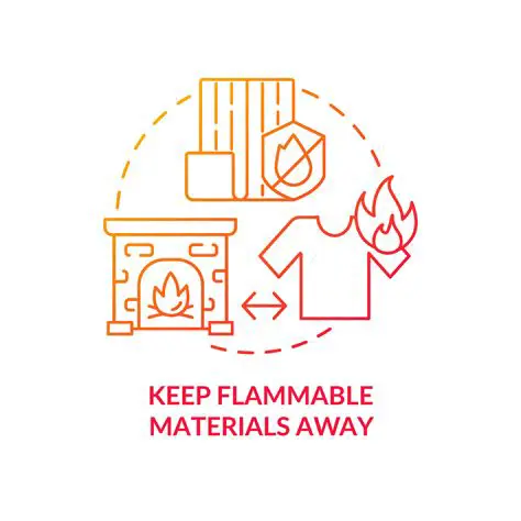 Keep flammable materials away from heat sources