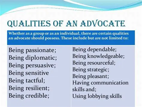 Key Characteristics of an Advocate