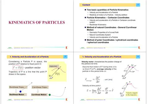 Key Concepts in Particle Kinematics