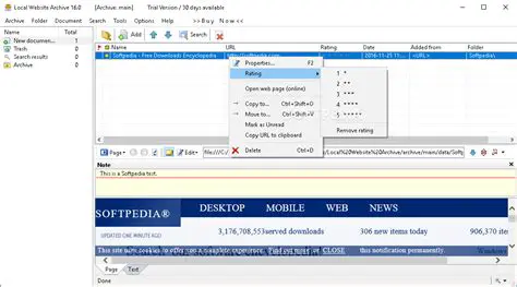 Key Features of a Local Website Archive