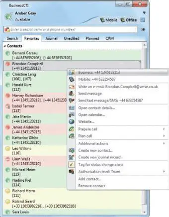 Key Features of Aastra BusinessCTI
