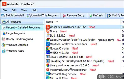 Key Features of Absolute Uninstaller Pro