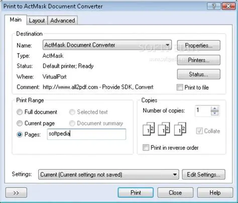Key Features of ActMask Document Converter X