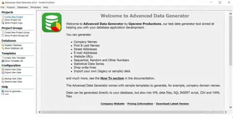 Key Features of Advanced Data Generator for Firebird