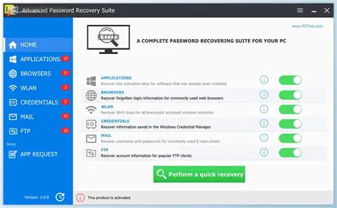 Key Features of Advanced Password Recovery Suite