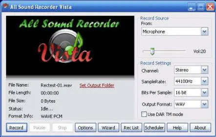 Key Features of All Sound Recorder Vista