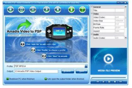 Key Features of Amadis PSP Video Converter