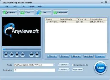 Key Features of Anyviewsoft Flip Video Converter
