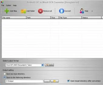 Key Features of Aostsoft GIF to Word OCR Converter