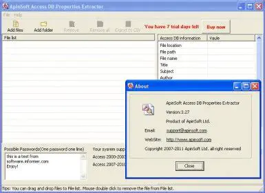 Key Features of ApinSoft Access DB Properties Extractor