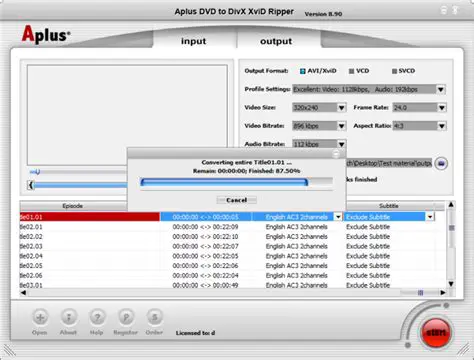 Key Features of Aplus DVD to DivX XviD Ripper