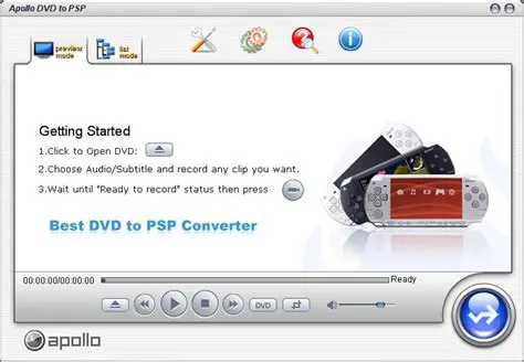 Key Features of Apollo DVD to PSP