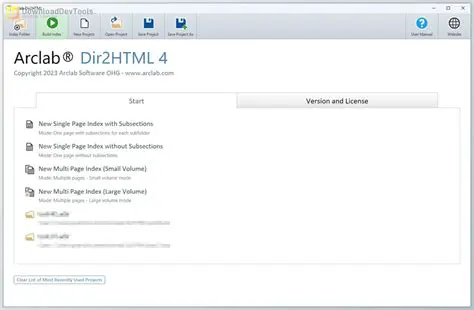 Key Features of Arclab Dir2HTML