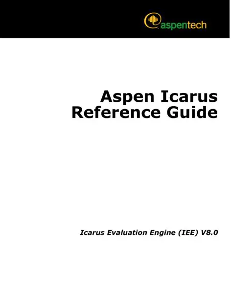 Key Features of Aspen Icarus Application