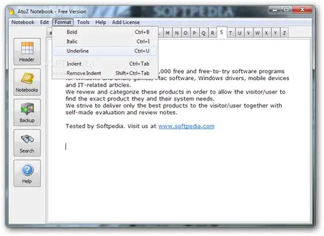 Key Features of AtoZ Notebook