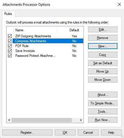 Key Features of Attachments Processor for Outlook