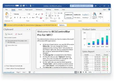 Key Features of BCGControlBar