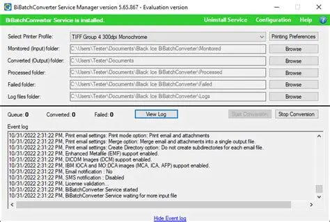 Key Features of BiBatchConverter Service Manager Edition