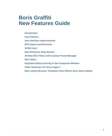Key Features of Boris Graffiti