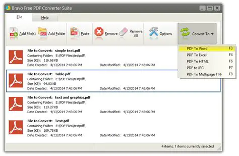 Key Features of Bravo Free PDF to Word Converter