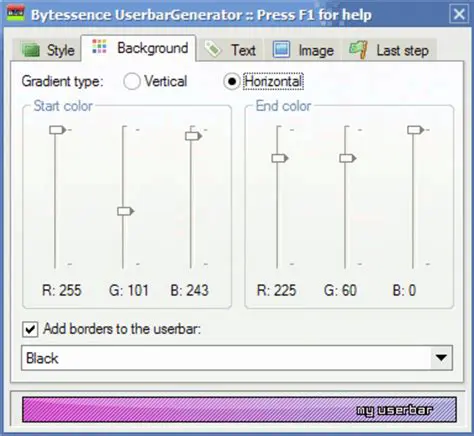 Key Features of Bytessence UserbarGenerator