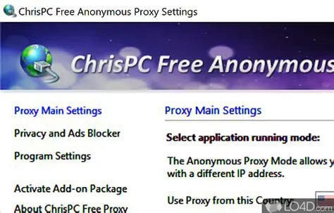 Key Features of ChrisPC Anonymous Proxy