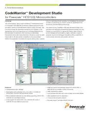 Key Features of CodeWarrior Development Studio for Microcontrollers