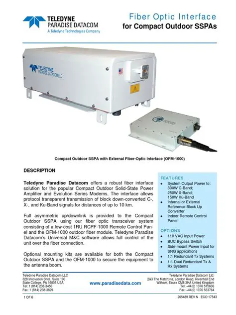 Key Features of Compact Outdoor SSPAs