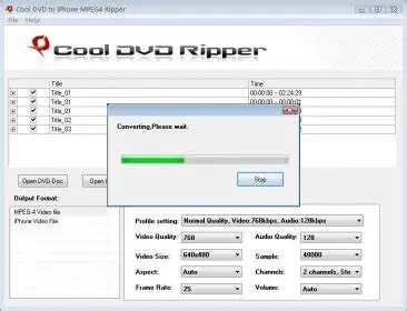 Key Features of Cool DVD to iPhone MPEG4 Ripper