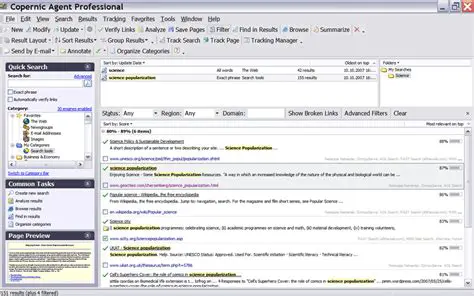 Key Features of Copernic Agent Pro