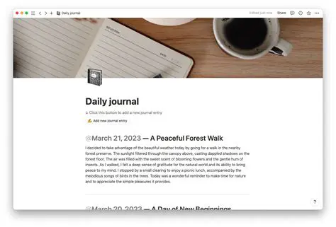 Key Features of Daily Journal