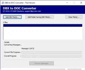 Key Features of DBX to DOC Converter
