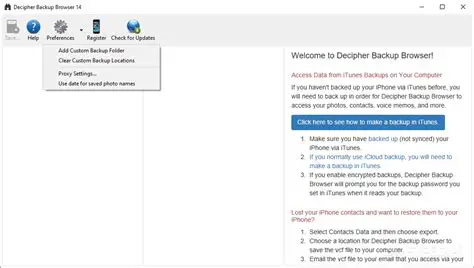 Key Features of Decipher Backup Browser