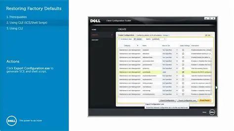 Key Features of Dell Client Configuration Utility