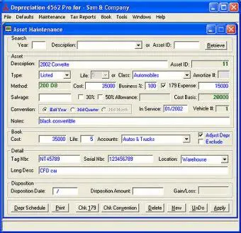 Key Features of Depreciation 4562 Pro