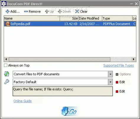 Key Features of DocuCom PDF Core Library