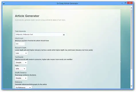 Key Features of Dr Essay Article Generator