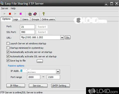 Key Features of Easy File Sharing FTP Server