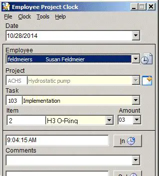 Key Features of Employee Project Clock
