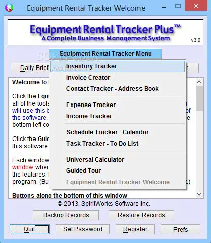 Key Features of Equipment Rental Tracker Plus